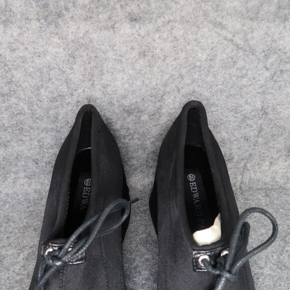 Edward Paul Shoes Women 8.5 Wedge Oxford Fashion Platform Lace Up Academia Black - Picture 4 of 16